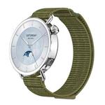 For Xiaomi Watch S4 41mm Quick Release Two Section Braided Nylon Loop Watch Band(Olive Green)