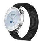 For Xiaomi Watch S4 41mm Quick Release Two Section Braided Nylon Loop Watch Band(Reflective Black)