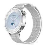 For Xiaomi Watch S4 41mm Quick Release Two Section Braided Nylon Loop Watch Band(Reflective White)