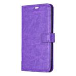 Crazy Horse Texture Horizontal Flip Leather Case with Holder & Card Slots & Wallet & Photo Frame (Purple)