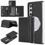 For Samsung Galaxy Z Fold7 5G Kalebol Strong Magnetic MagSafe Tri-Fold Wallet Side Sticker Leather Phone Case(Black)