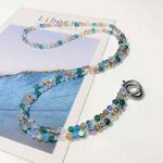 Crystal Pearl Mobile Phone Long Chain(Crystal Brilliance)