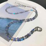 Crystal Pearl Mobile Phone Long Chain(Crystal Purple Color)