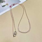 Crystal Pearl Mobile Phone Long Chain(Pearly Pink)