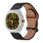 For Samsung Galaxy Watch8 / Watch8 Classic Classic Buckle Genuine Leather Watch Band(Black)