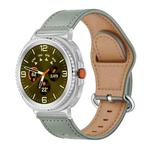 For Samsung Galaxy Watch8 / Watch8 Classic Classic Buckle Genuine Leather Watch Band(Light Gray)