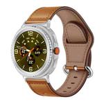 For Samsung Galaxy Watch8 / Watch8 Classic Classic Buckle Genuine Leather Watch Band(Brown)