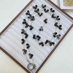 Drop Crystal Crosses The Phone Chain(Black)