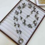 Drop Crystal Crosses The Phone Chain(Gray)