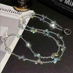 Drop Crystal Crosses The Phone Chain(White)