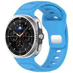 For Samsung Galaxy Watch8 / Watch8 Classic Reverse Buckle Single Color Silicone Watch Band(Sky Blue)