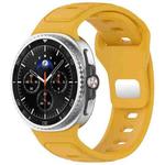 For Samsung Galaxy Watch8 / Watch8 Classic Reverse Buckle Single Color Silicone Watch Band(Yellow)