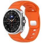 For Samsung Galaxy Watch8 / Watch8 Classic Reverse Buckle Single Color Silicone Watch Band(Orange)