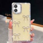 For Samsung Galaxy A07 5G Diamond Glitter Bow-knot Four-Corner Shockproof Phone Case(Light Yellow)