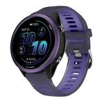 22mm Silver Steel Buckle Translucent Color Silicone Watch Band(Purple)