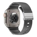 For Apple Watch 46mm / 49mm / 45mm / 44mm Magnetic Clasp Silicone Watch Band(Gray)