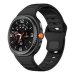 For Samsung Galaxy Watch8 / Watch8 Classic Wave Reverse Buckle Silicone Watch Band(Black)