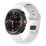 For Samsung Galaxy Watch8 / Watch8 Classic Wave Reverse Buckle Silicone Watch Band(White)