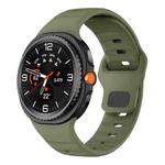 For Samsung Galaxy Watch8 / Watch8 Classic Wave Reverse Buckle Silicone Watch Band(Army Green)