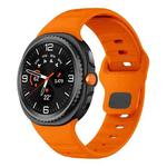 For Samsung Galaxy Watch8 / Watch8 Classic Wave Reverse Buckle Silicone Watch Band(Orange)