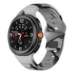 For Samsung Galaxy Watch8 / Watch8 Classic Wave Reverse Buckle Silicone Watch Band(Black Grey Camo)