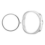 For Samsung Galaxy Watch8 Classic 46mm ENKAY Hat-Prince  2 in 1 Solid Color PC Watch Cover with Full Coverage PMMA Soft Film(Silver)