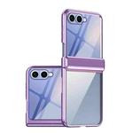 For Samsung Galaxy Z Flip7 FE  5G Cold Ice Foldable Shockproof Phone Case(Purple)