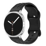 For Samsung Galaxy Watch8 / Watch8 Classic Concave Leopard Butterfly Buckle Silicone Watch Band(Black)