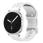 For Samsung Galaxy Watch8 / Watch8 Classic Concave Leopard Butterfly Buckle Silicone Watch Band(White)