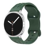 For Samsung Galaxy Watch8 / Watch8 Classic Concave Leopard Butterfly Buckle Silicone Watch Band(Dark Green)