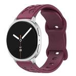 For Samsung Galaxy Watch8 / Watch8 Classic Concave Leopard Butterfly Buckle Silicone Watch Band(Wine Red)