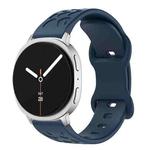 For Samsung Galaxy Watch8 / Watch8 Classic Concave Leopard Butterfly Buckle Silicone Watch Band(Midnight Blue)