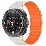For Samsung Galaxy Watch8 / Watch8 Classic Tri-beads Magnetic Silicone Watch Band(Starlight Orange)