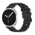 For Samsung Galaxy Watch8 / Watch8 Classic Black Buckle Round Tail Silicone Watch Band(Black)