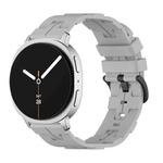 For Samsung Galaxy Watch8 / Watch8 Classic Black Buckle Round Tail Silicone Watch Band(Gray)
