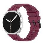 For Samsung Galaxy Watch8 / Watch8 Classic Black Buckle Round Tail Silicone Watch Band(Wine Red)