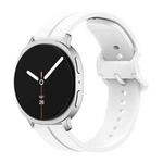 For Samsung Galaxy Watch8 / Watch8 Classic Colorful Buckle Grooved Silicone Watch Band(White)