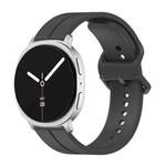 For Samsung Galaxy Watch8 / Watch8 Classic Colorful Buckle Grooved Silicone Watch Band(Dark Gray)