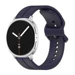 For Samsung Galaxy Watch8 / Watch8 Classic Colorful Buckle Grooved Silicone Watch Band(Navy Blue)