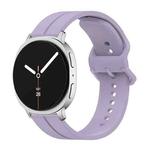 For Samsung Galaxy Watch8 / Watch8 Classic Colorful Buckle Grooved Silicone Watch Band(Light Purple)