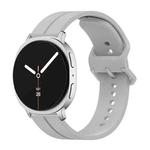 For Samsung Galaxy Watch8 / Watch8 Classic Colorful Buckle Grooved Silicone Watch Band(Light Gray)
