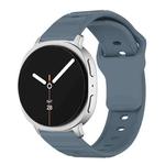 For Samsung Galaxy Watch8 / Watch8 Classic Wave Texture Stud Buckle Silicone Watch Band(Navy Blue)