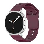 For Samsung Galaxy Watch8 / Watch8 Classic Wave Texture Stud Buckle Silicone Watch Band(Wine Red)