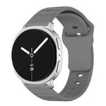 For Samsung Galaxy Watch8 / Watch8 Classic Wave Texture Stud Buckle Silicone Watch Band(Gray)