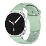 For Samsung Galaxy Watch8 / Watch8 Classic Wave Texture Stud Buckle Silicone Watch Band(Teal Blue)