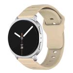 For Samsung Galaxy Watch8 / Watch8 Classic Wave Texture Stud Buckle Silicone Watch Band(Beige)