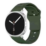 For Samsung Galaxy Watch8 / Watch8 Classic Wave Texture Stud Buckle Silicone Watch Band(Army Green)