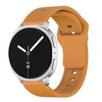For Samsung Galaxy Watch8 / Watch8 Classic Round Dots Stud Buckle Silicone Watch Band(Amber Yellow)