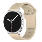 For Samsung Galaxy Watch8 / Watch8 Classic Round Dots Stud Buckle Silicone Watch Band(Beige)