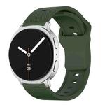 For Samsung Galaxy Watch8 / Watch8 Classic Round Dots Stud Buckle Silicone Watch Band(Army Green)
